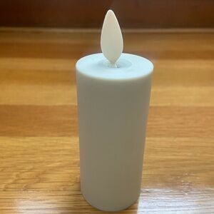 Luminara Flameless/LED Candle - Ivory - Thin Short Pillar (2” X 4.5”)